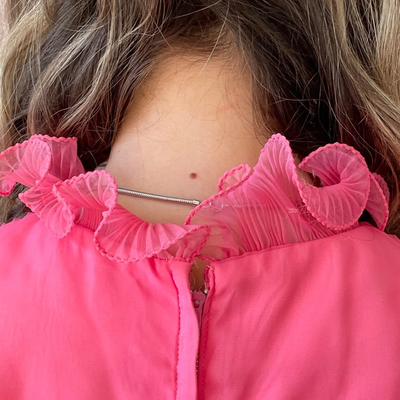 Vintage Pink Chiffon Dress - Picture 7 of 7